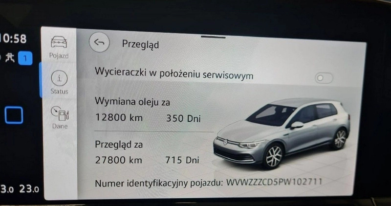 Volkswagen Golf cena 140000 przebieg: 53561, rok produkcji 2022 z Czerwionka-Leszczyny małe 211